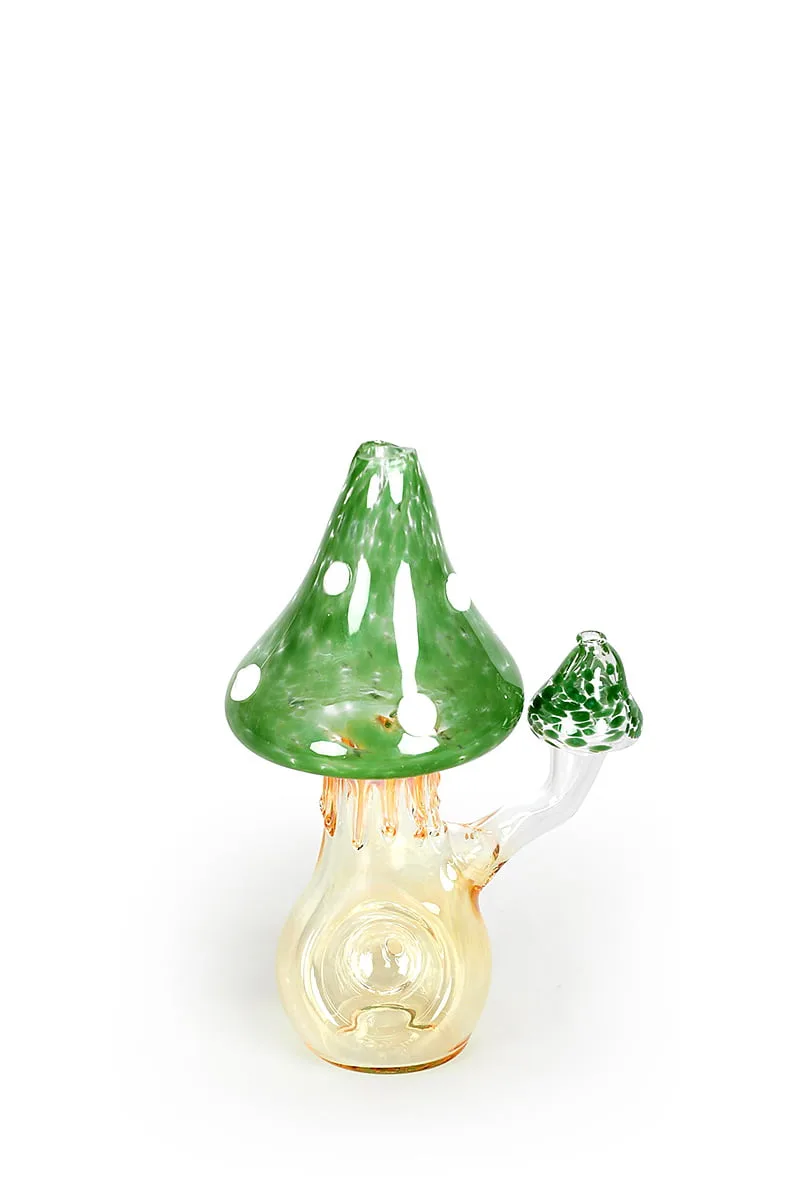 Green Mushroom Glass Pipe